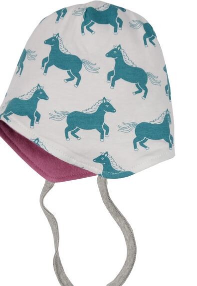 Gorro polar con cinta rosa