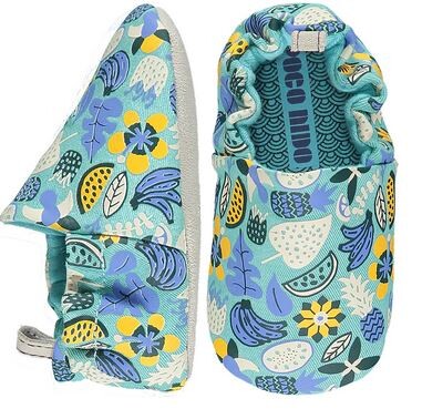 Zapato PocoNido Jungle flowers turquesa