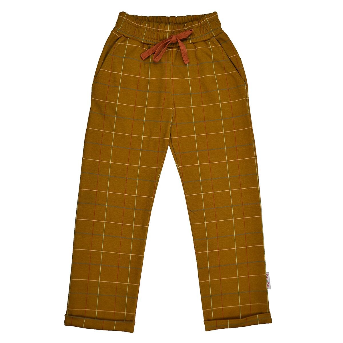 Pantaln cuadros Mostaza