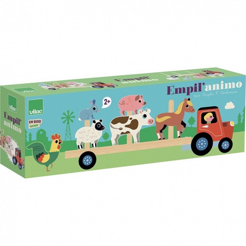 Tractor animales apilables