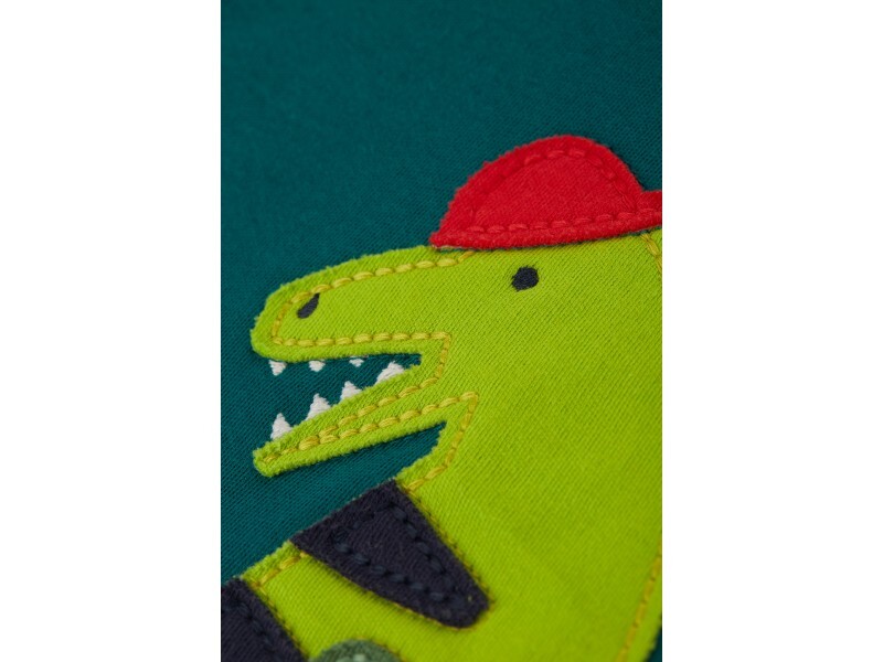 Camiseta manga corta Dino en patinete