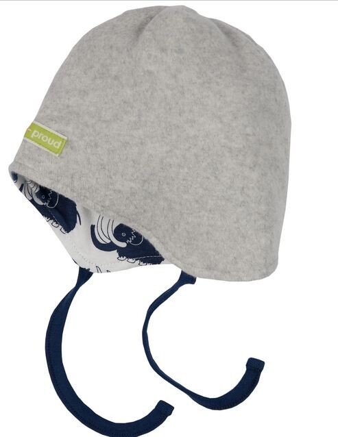 Gorro polar con cinta gris