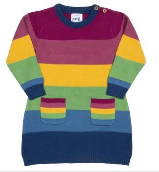 Vestido manga larga punto rainbow