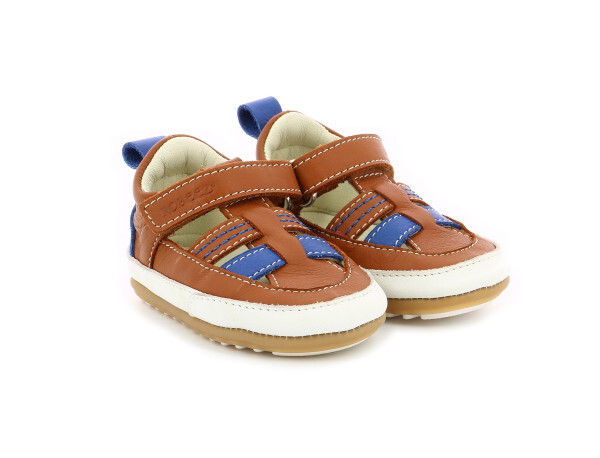Sandalias Miniz marron/azul