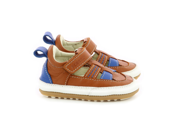 Sandalias Miniz marron/azul