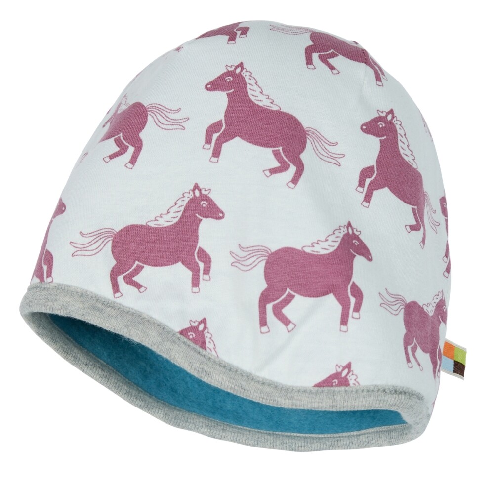 Gorro lana reversible azul
