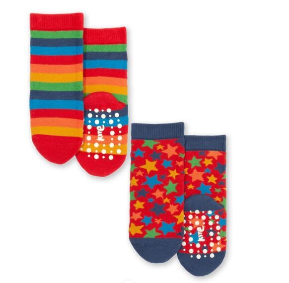 Calcetines antideslizantes Super Star red